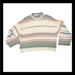 Loewe Paula’s Ibiza Wool Blend Crew Neck Knit Sweater, Multi Colored Size Medium